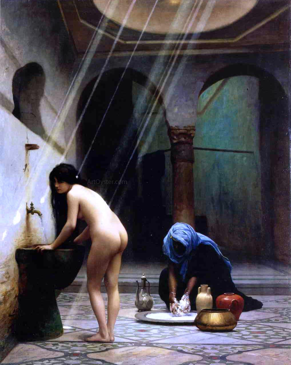 Jean-Leon Gerome A Moorish Bath (also known as Turkish Woman Bathing) - Hand Painted Oil Painting