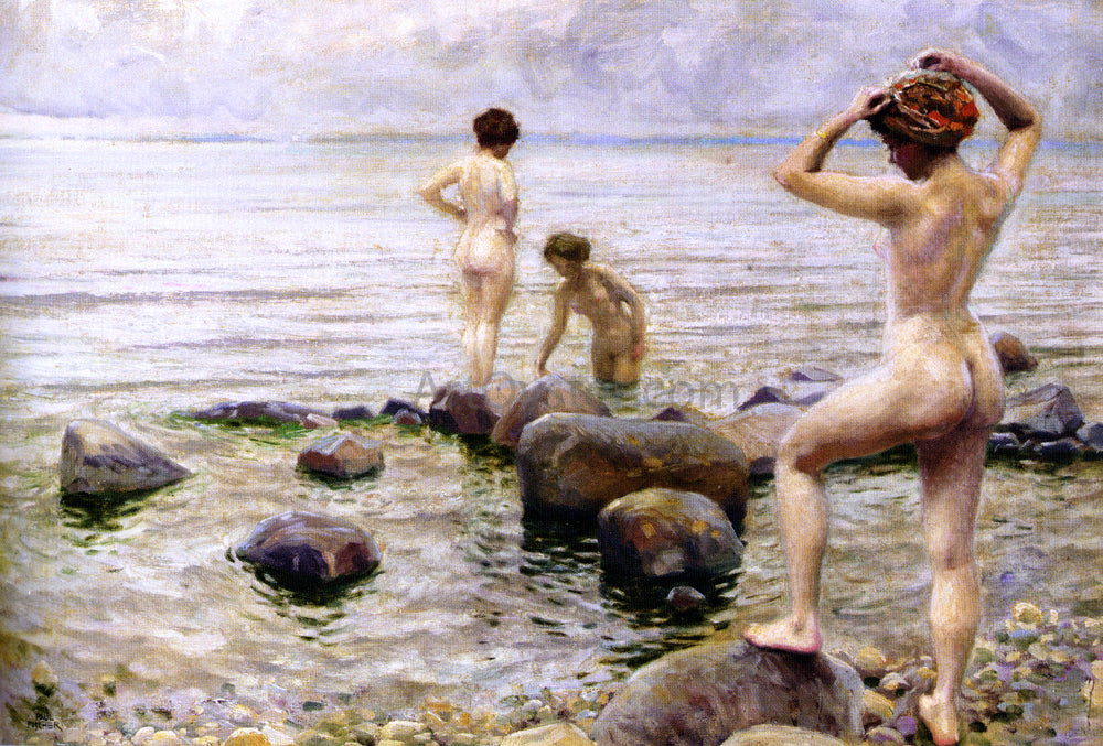  Paul-Gustave Fischer A Morning Dip - Hand Painted Oil Painting