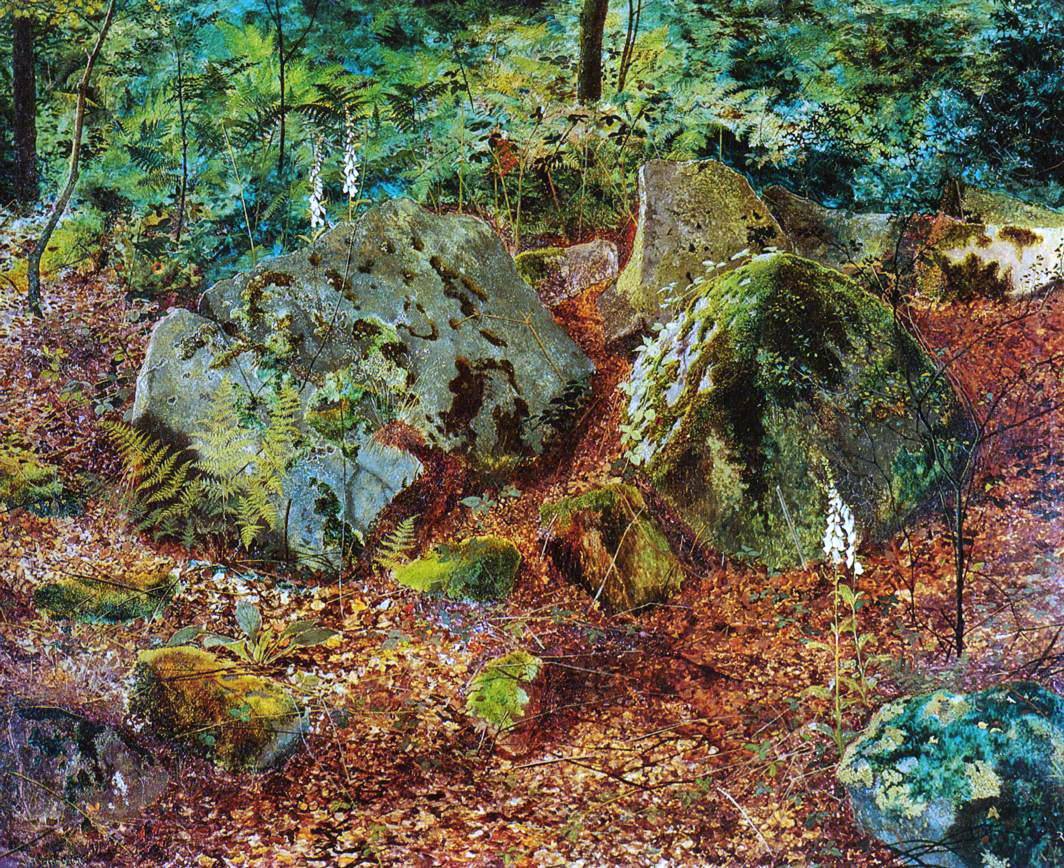 John Atkinson Grimshaw A Mossy Glen - Hand Painted Oil Painting