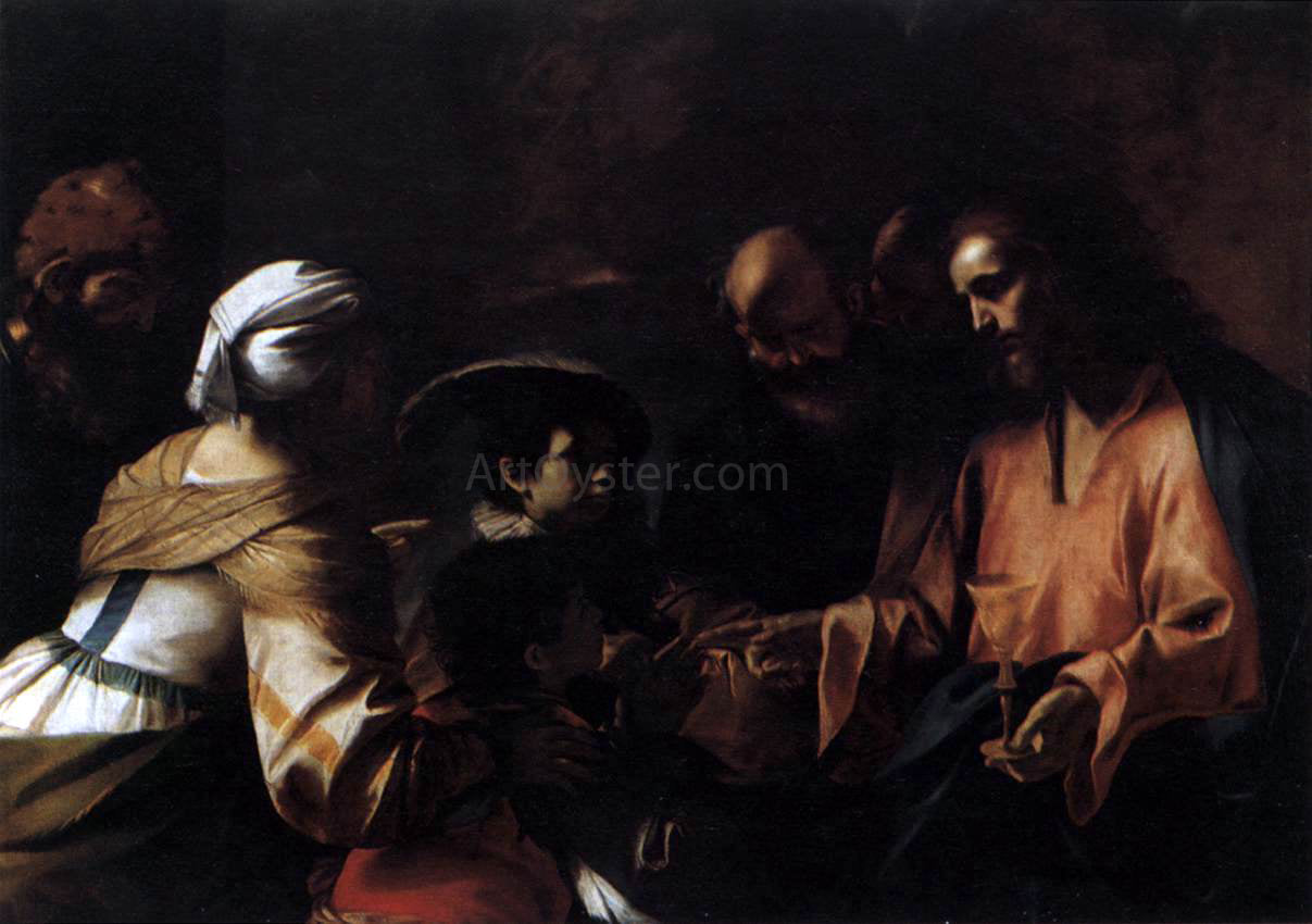 Mattia Preti A Mother Entrusting Her Sons to Christ - Hand Painted Oil Painting