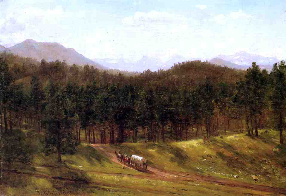 Thomas Worthington Whittredge Mountain Trail, Colorado - Hand Painted Oil Painting
