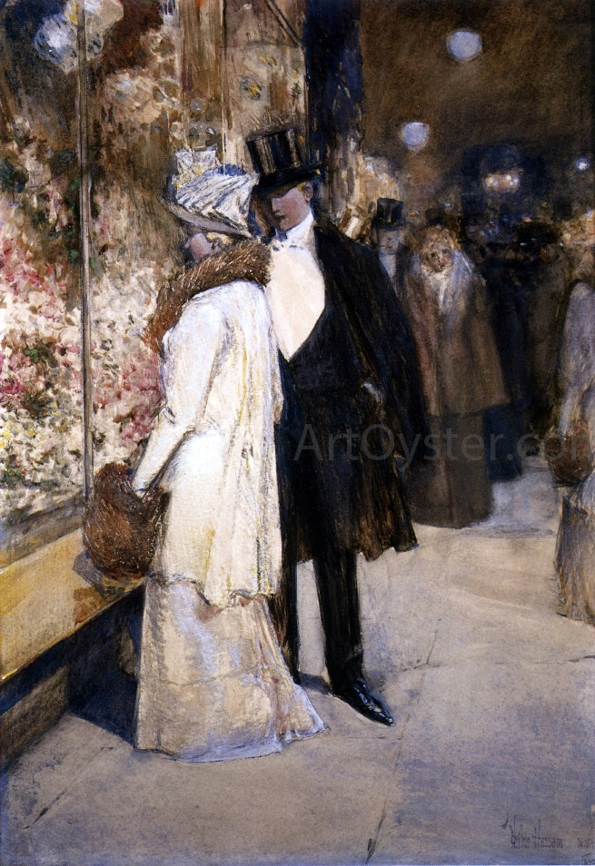 Frederick Childe Hassam New Year's Nocturne, New York - Hand Painted Oil Painting