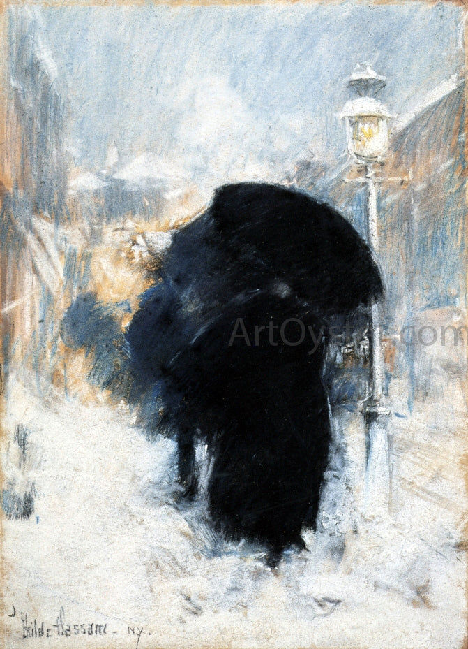 Frederick Childe Hassam New York Blizzard - Hand Painted Oil Painting