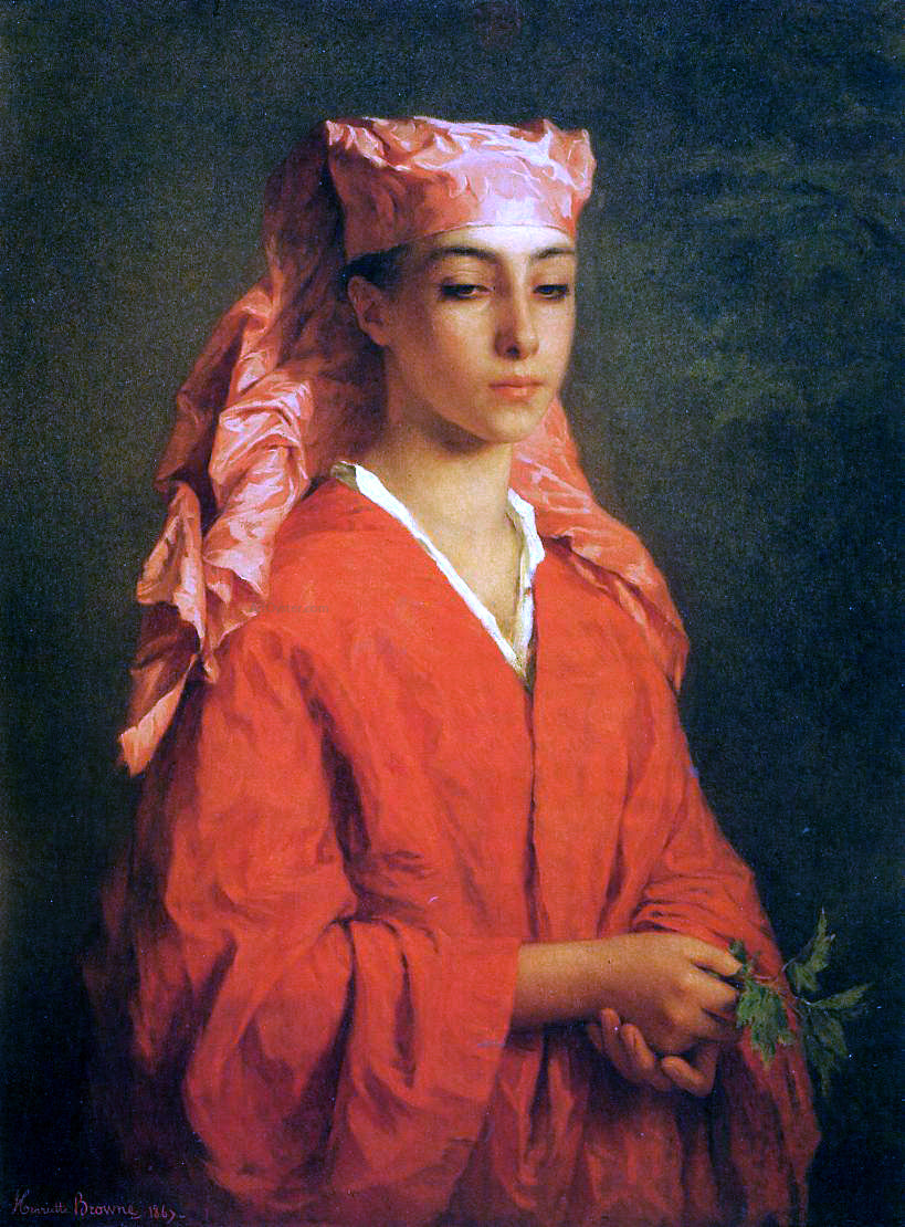 Hon Browne Henriette A North African Fellah - Hand Painted Oil Painting