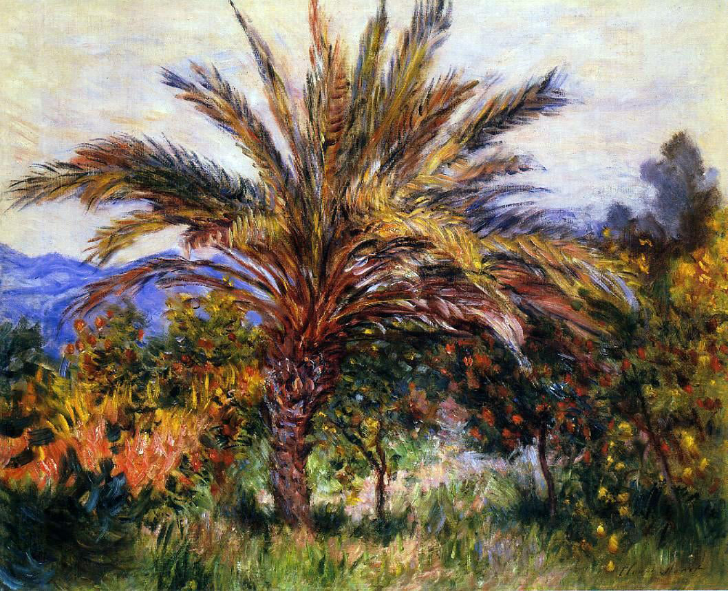 Claude Oscar Monet A Palm Tree at Bordighera - Hand Painted Oil Painting