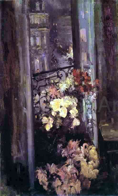 Constantin Alexeevich Korovin A Parisian Balcony - Hand Painted Oil Painting