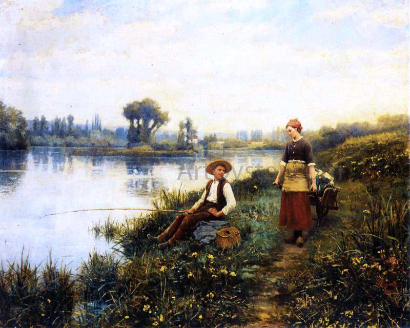  Daniel Ridgway Knight Passing Conversation - Hand Painted Oil Painting