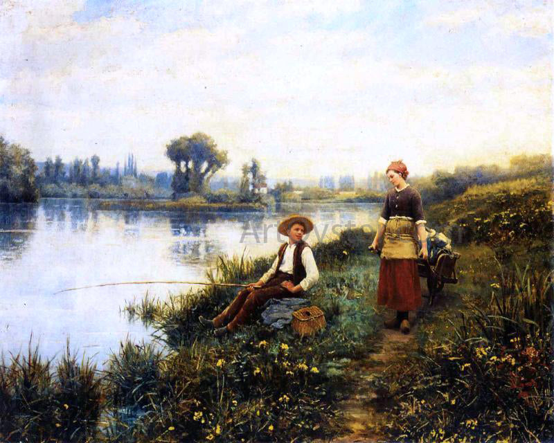 Daniel Ridgway Knight Passing Conversation - Hand Painted Oil Painting