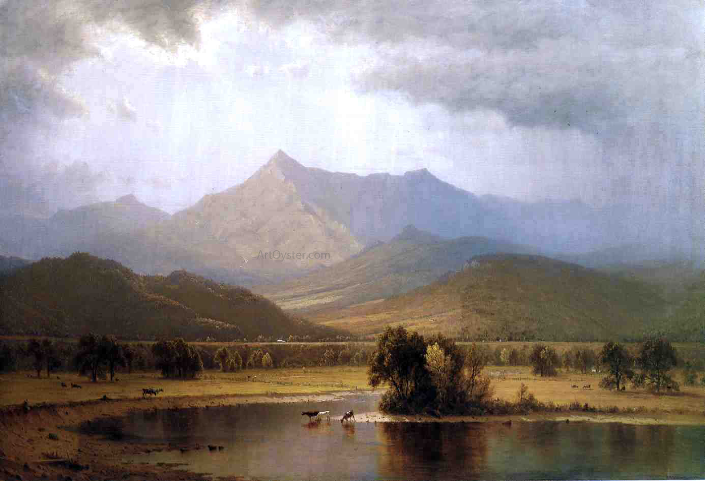 Sanford Robinson Gifford A Passing Storm in the Adirondacks - Hand Painted Oil Painting