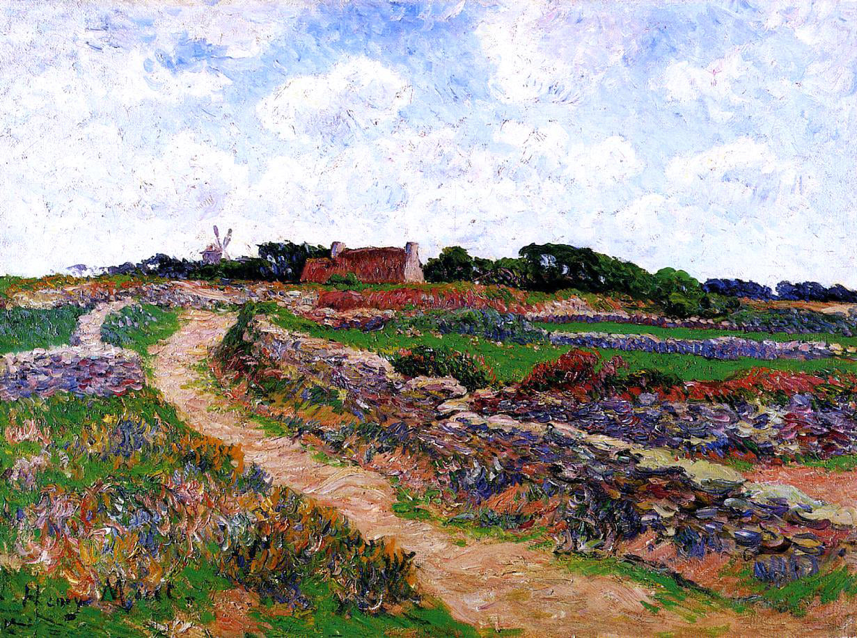 Henri Moret A Path in Clohars, Finistere - Hand Painted Oil Painting