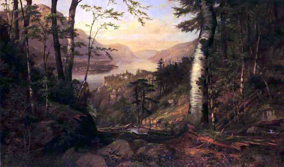 James Brade Sword A Peep into Lake George - Hand Painted Oil Painting