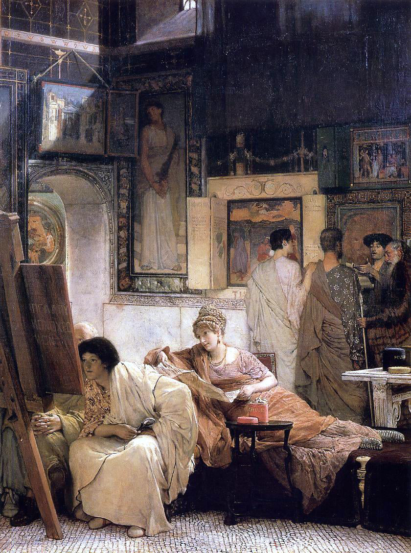 Sir Lawrence Alma-Tadema A Picture Gallery (also known as Benjamin Constant) - Hand Painted Oil Painting