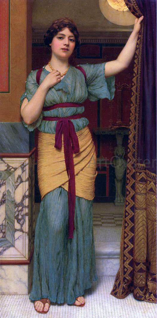 John William Godward A Pompeian Lady - Hand Painted Oil Painting