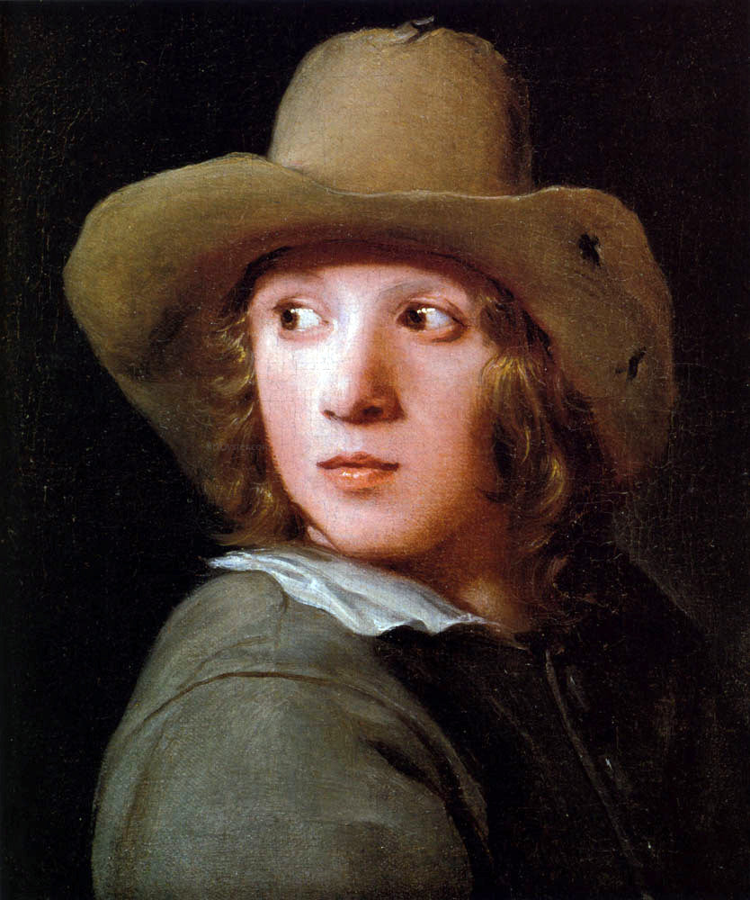 Michael Sweerts A Portrait of a Young Man Wearing A Brown Hat - Hand Painted Oil Painting