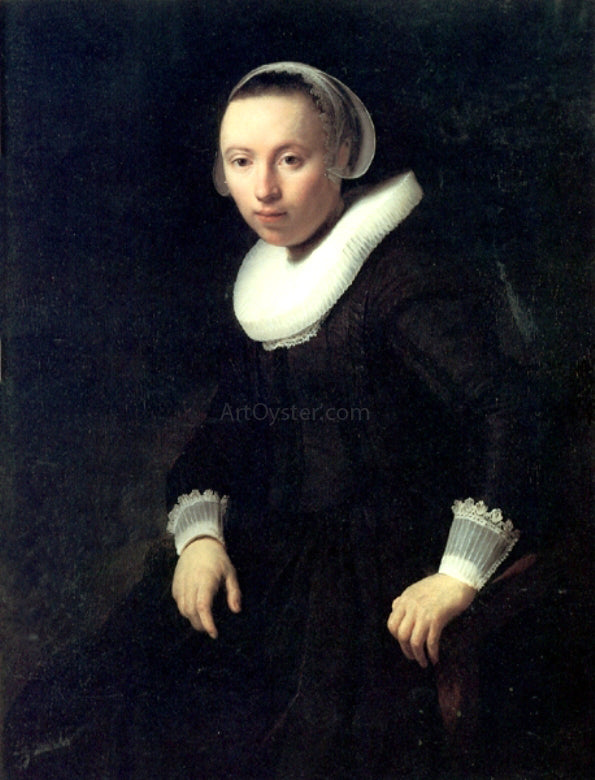 Rembrandt Van Rijn A Portrait of a Young Woman - Hand Painted Oil Painting