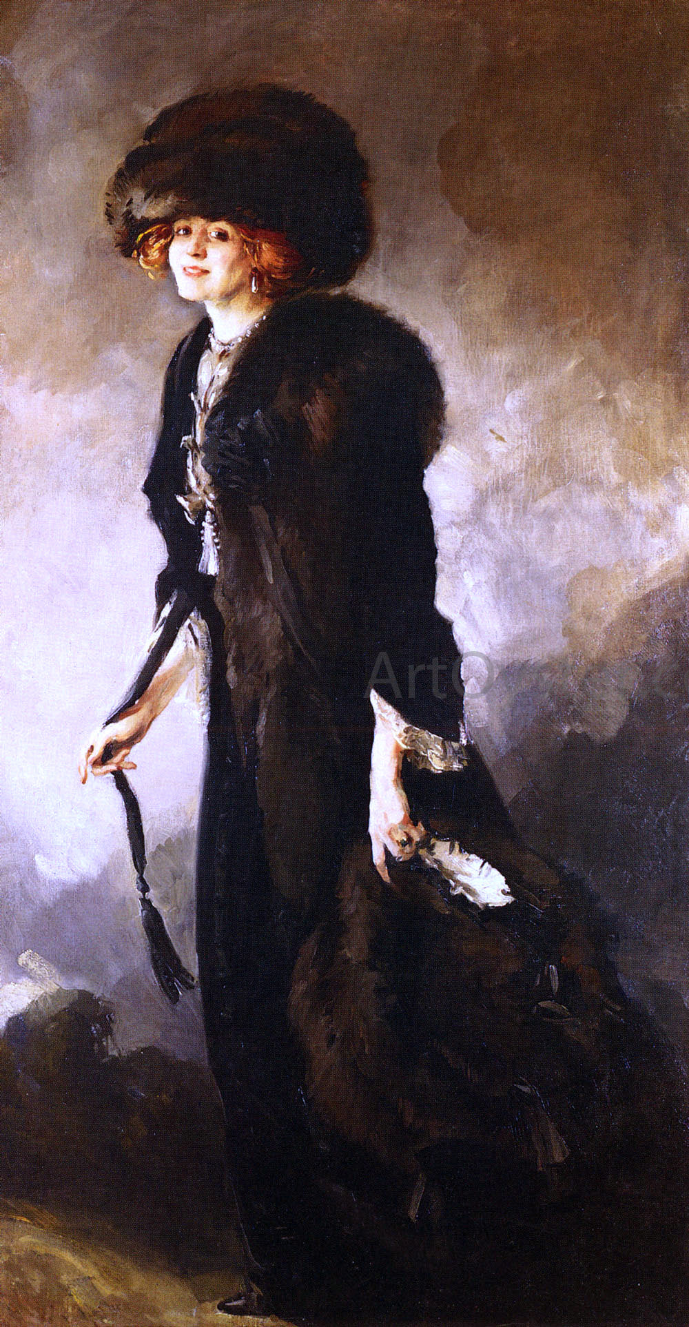 Sir James Jebusa Shannon A Portrait of Ruby Miller - Hand Painted Oil Painting
