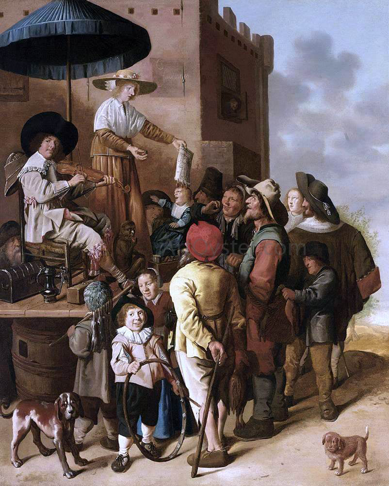 Jan Miense Molenaer A Quack and His Assistant - Hand Painted Oil Painting