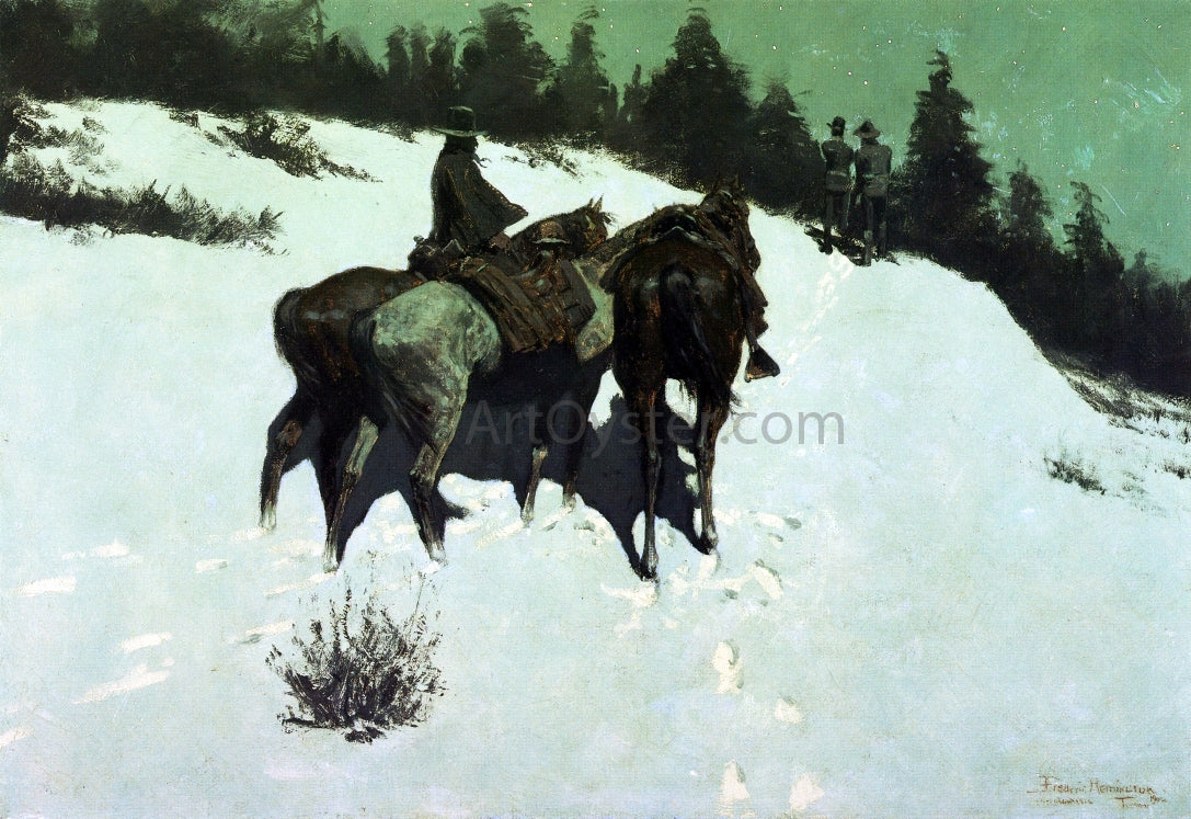 Frederic Remington A Reconnaissance - Hand Painted Oil Painting