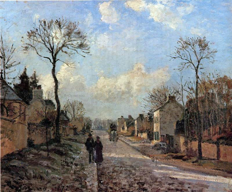 Camille Pissarro A Road in Louveciennes - Hand Painted Oil Painting