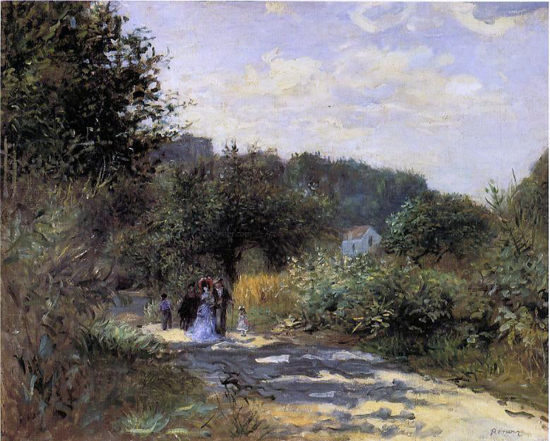  Pierre Auguste Renoir A Road in Louveciennes - Hand Painted Oil Painting