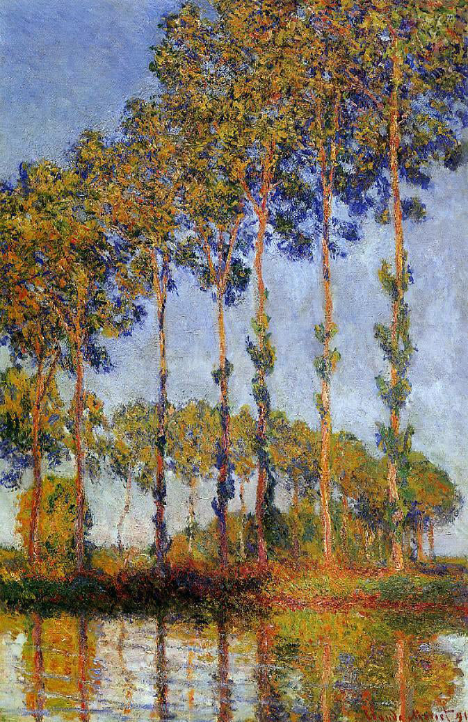 Claude Oscar Monet A Row of Poplars - Hand Painted Oil Painting