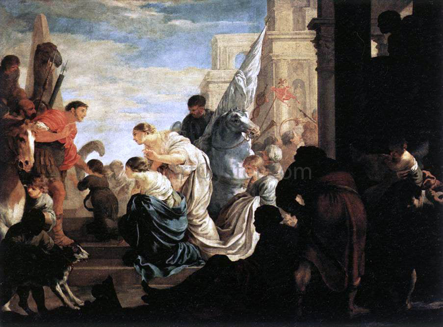 Sebastien Bourdon A Scene from Roman History - Hand Painted Oil Painting