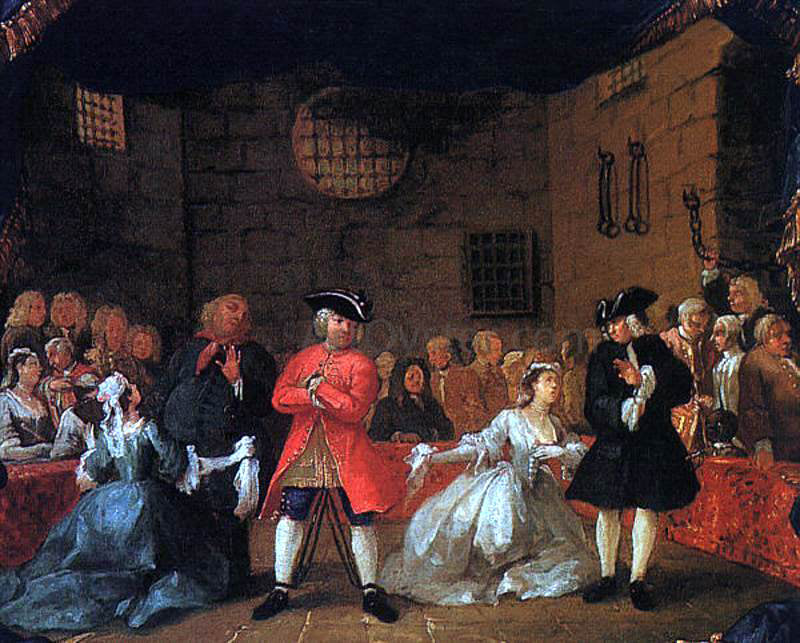 William Hogarth A Scene from the Beggar's Opera - Hand Painted Oil Painting