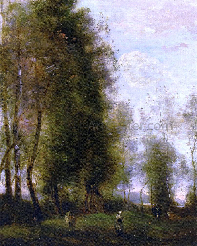  Jean-Baptiste-Camille Corot A Shady Resting Place (also known as Le Dormoir) - Hand Painted Oil Painting