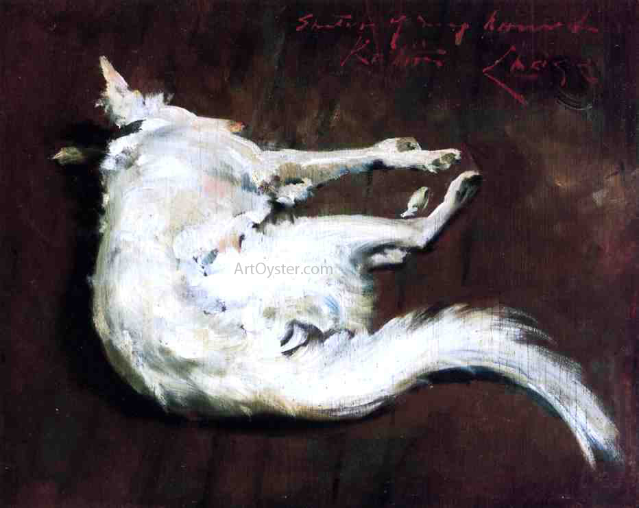 William Merritt Chase A Sketch of My Hound "Kuttie" - Hand Painted Oil Painting