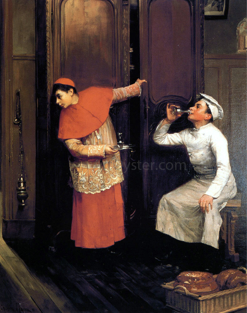 Paul Charles Chocarne-Moreau A Spiritual Libation - Hand Painted Oil Painting