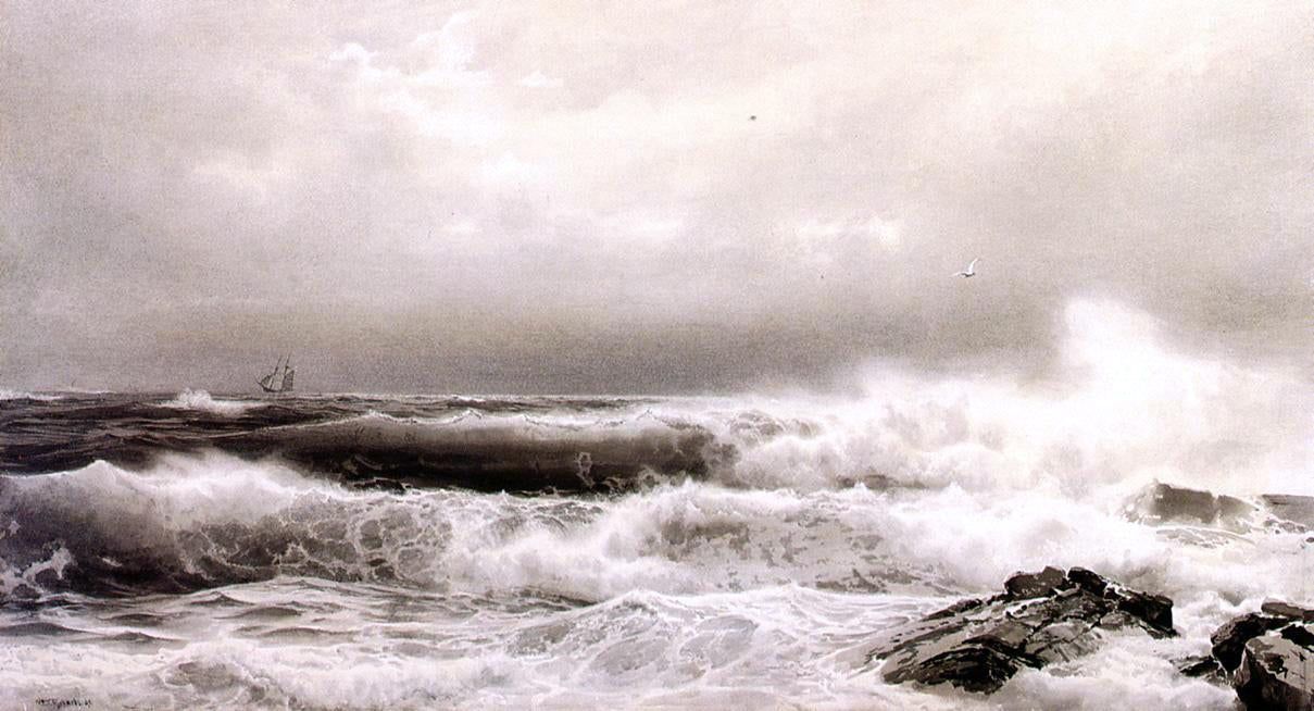 William Trost Richards A Storm - Hand Painted Oil Painting