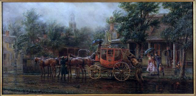 Edward Lamson Henry Stormy Morning (also known as Leaving in the Early Morn in a Nor'easter) - Hand Painted Oil Painting