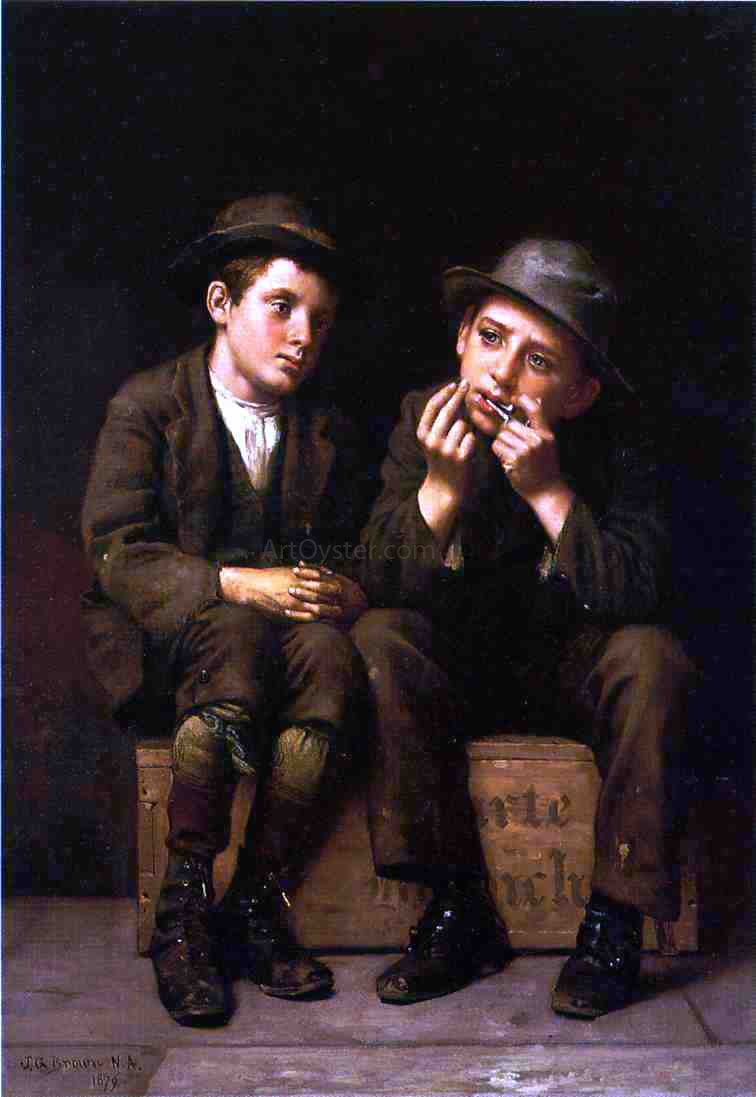 John George Brown A Street Fair - Hand Painted Oil Painting