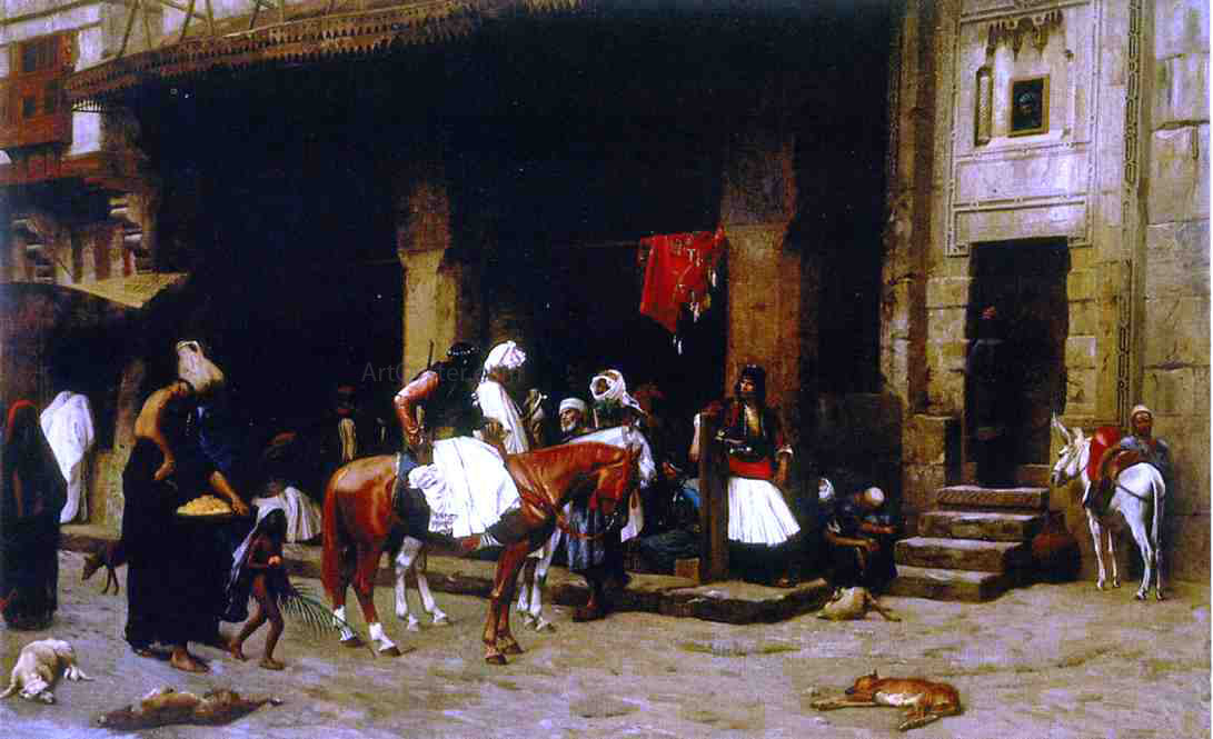 Jean-Leon Gerome A Street in Cairo - Hand Painted Oil Painting