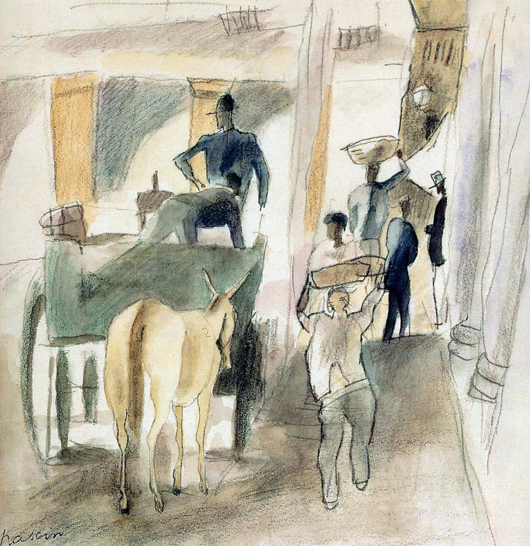 Jules Pascin A Street in Cuba - Hand Painted Oil Painting
