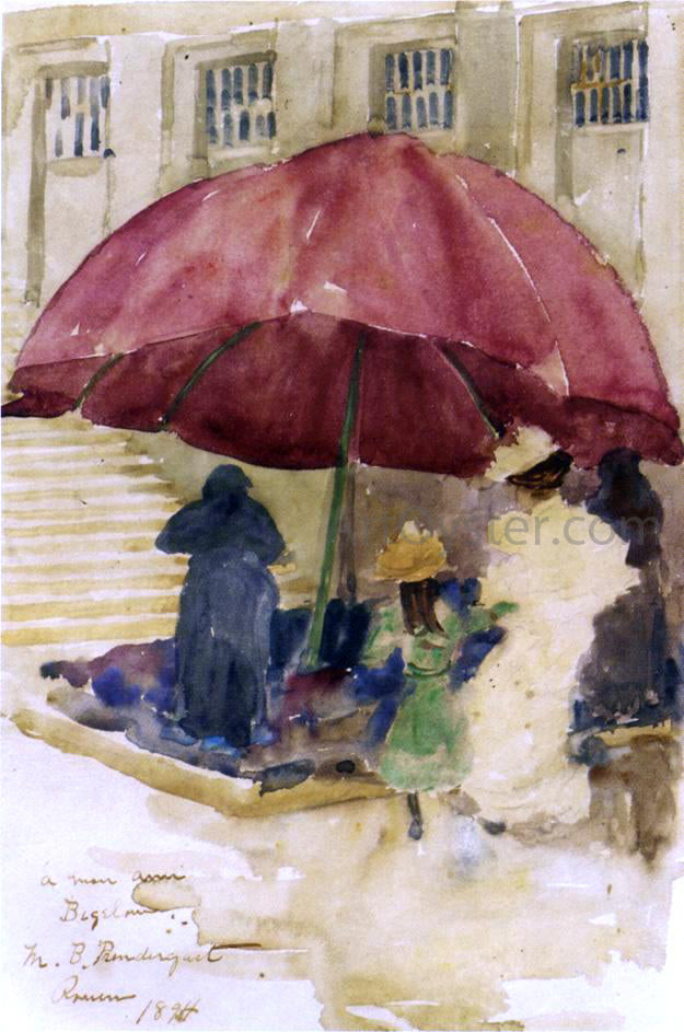 Maurice Prendergast A Street in Rouen - Hand Painted Oil Painting