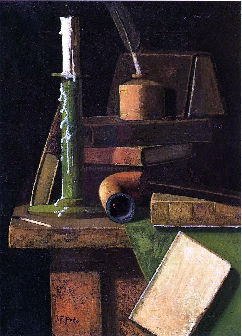 John Frederick Peto A Student's Desk - Hand Painted Oil Painting