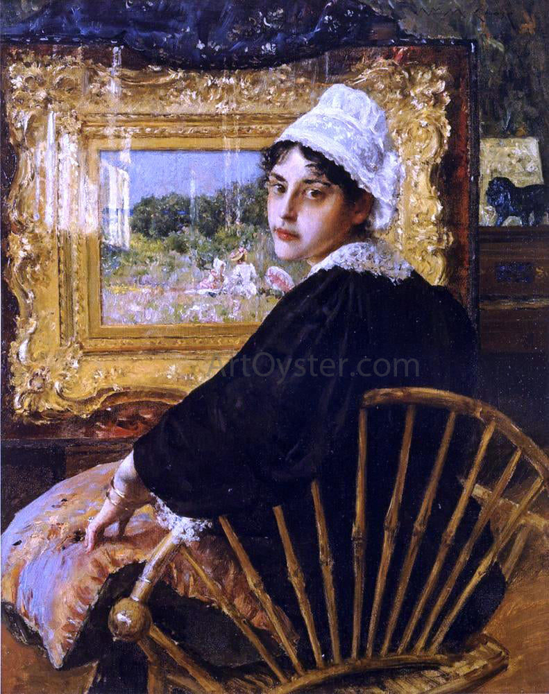  William Merritt Chase A Study (also known as The Artist's Wife) - Hand Painted Oil Painting