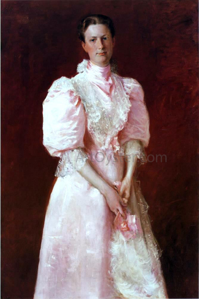 William Merritt Chase A Study in Pink (also known as Portrait of Mrs. Robert P. McDougal) - Hand Painted Oil Painting