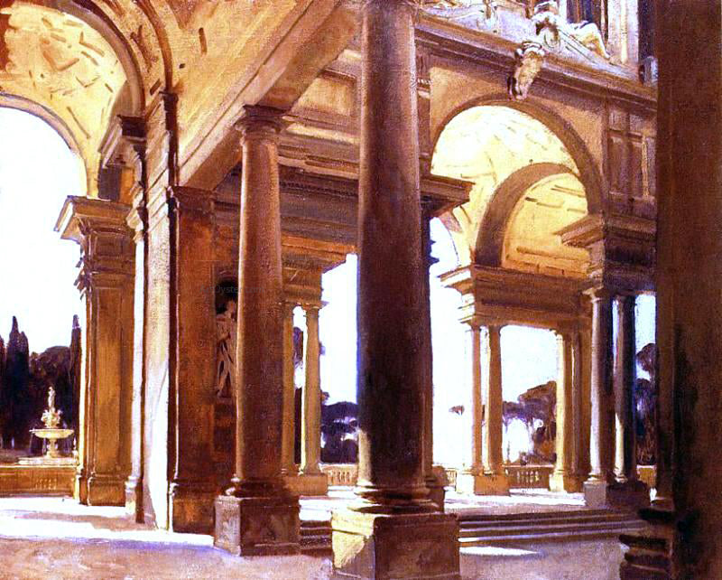 John Singer Sargent A Study of Architecture, Florence - Hand Painted Oil Painting