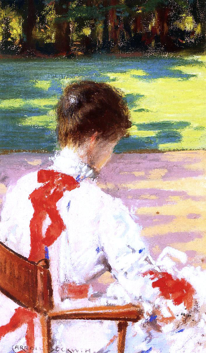 James Carroll Beckwith Study with Sunlight - Hand Painted Oil Painting