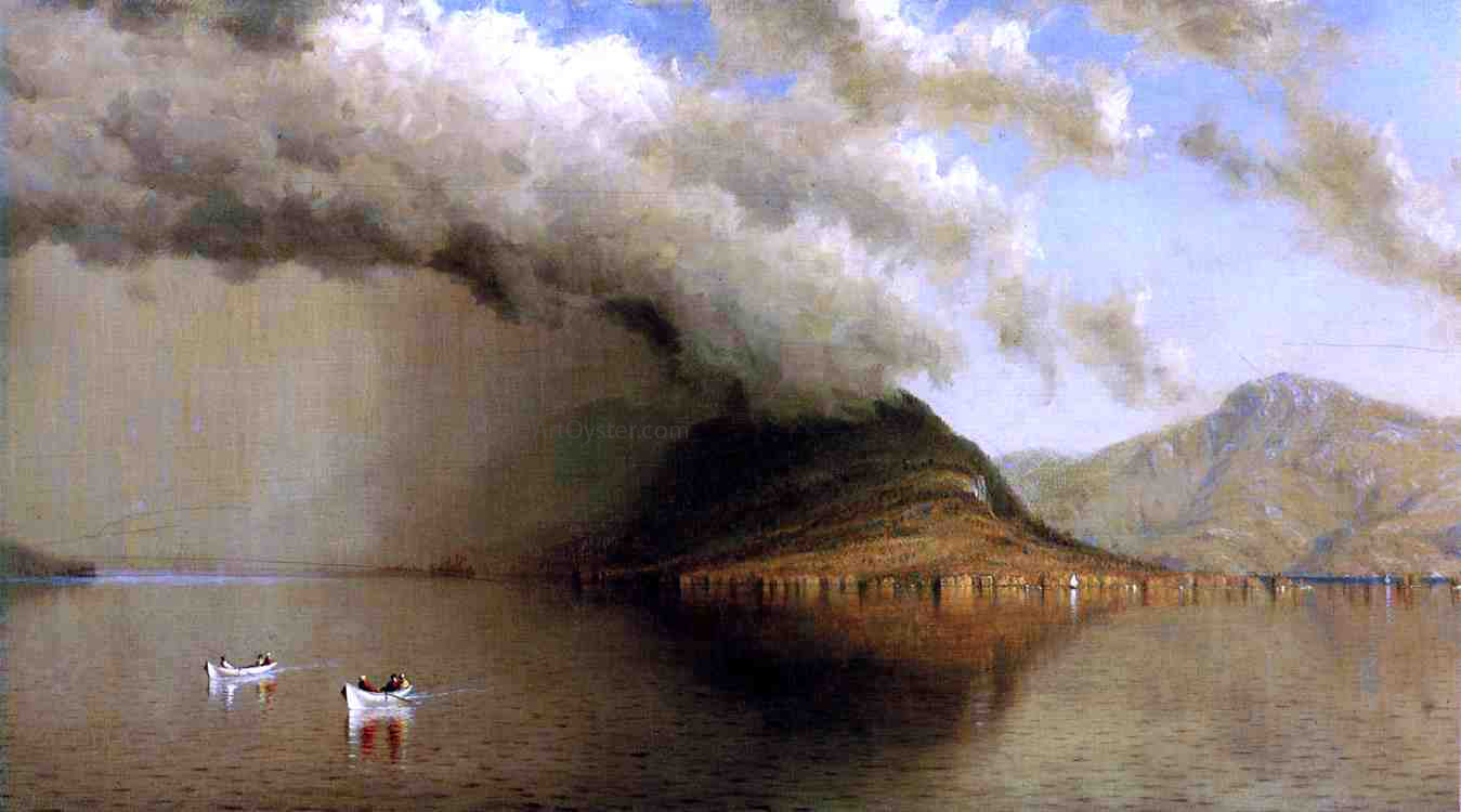 Sanford Robinson Gifford A Sudden Storm, Lake George (also known as Coming Rain, Lake George) - Hand Painted Oil Painting