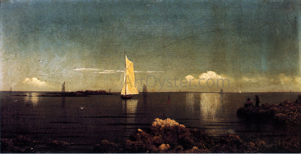 Martin Johnson Heade A Summer Afternoon (also known as Boston Harbor) - Hand Painted Oil Painting