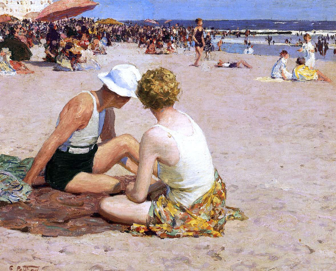 Edward Potthast A Summer Vacation - Hand Painted Oil Painting