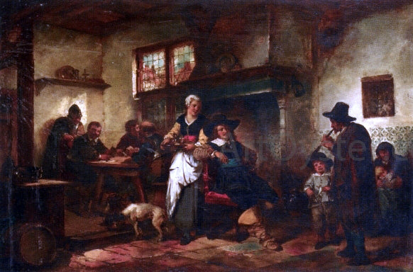 Herman Frederik Ten Kate A Tavern Scene - Hand Painted Oil Painting