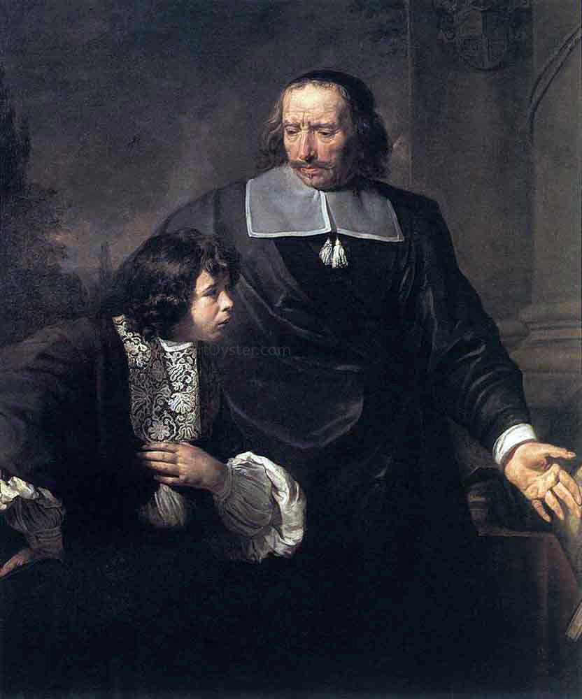 Claude Lefebvre A Teacher and his Pupil - Hand Painted Oil Painting