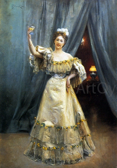 Julius LeBlanc Stewart A Toast - Hand Painted Oil Painting