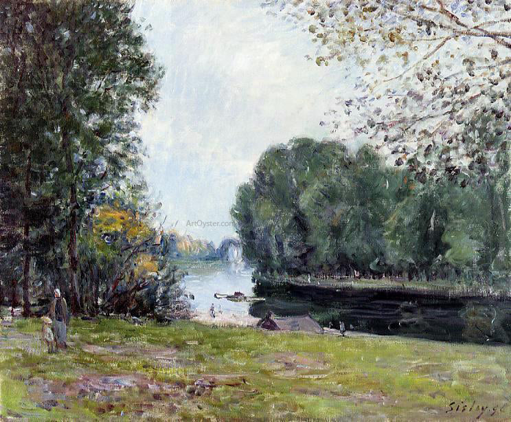 Alfred Sisley A Turn of the River Loing, Summer - Hand Painted Oil Painting