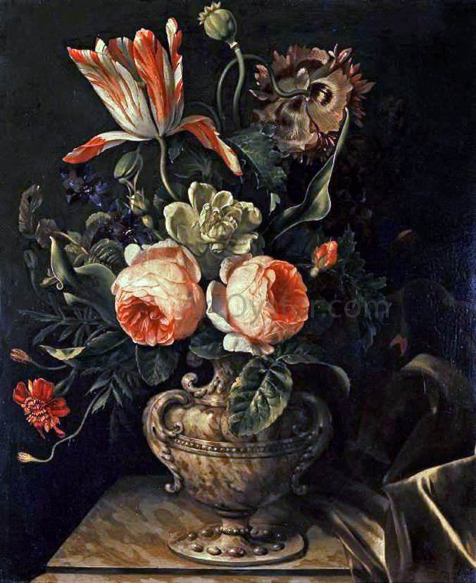 Willem Frederik Van Royen A Vase of Flowers - Hand Painted Oil Painting