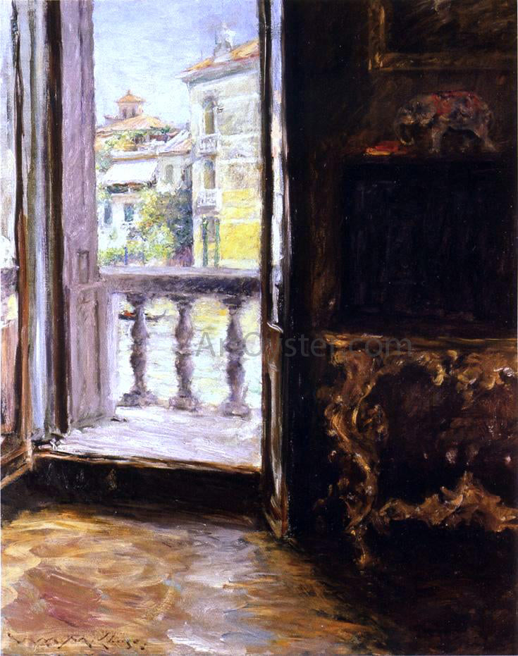  William Merritt Chase A Venetian Balcony - Hand Painted Oil Painting
